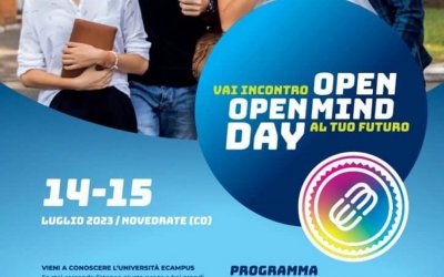 OPEN DAY 14-15 LUGLIO 2023: VIENI A CONOSCERE L’UNIVERSITÀ ECAMPUS